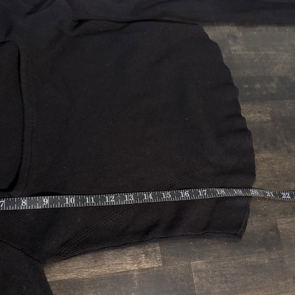 Anthropologie Maeve Black Cropped Knit Square Neck Sweater Size Medium - Picture 7 of 7